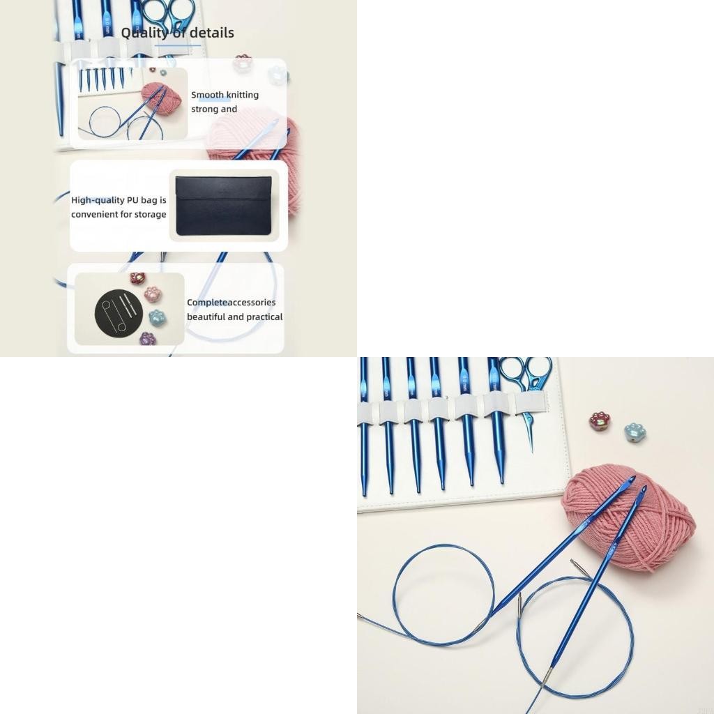 Tunisian Crochet Hook Set Interchangeable Circular Knitting Needle 3.0-10.0mm