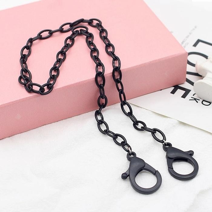 READY kalung masker anak korea /tali rantai masker/mask chain/strap masker - Hitam