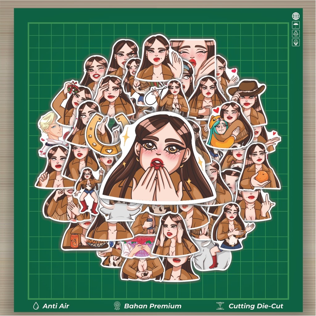 

Stiker Cutting Pack Stiker Beautiful Girls Nancy Isi 100Pcs Series Aesthetic Lucu Keren Untuk Koper Bahan Vynil