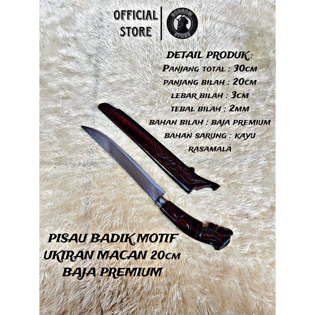 GJ PISAU DAPUR UKIR MACAN BINTANG Keren bahan dari baja asli cibatu