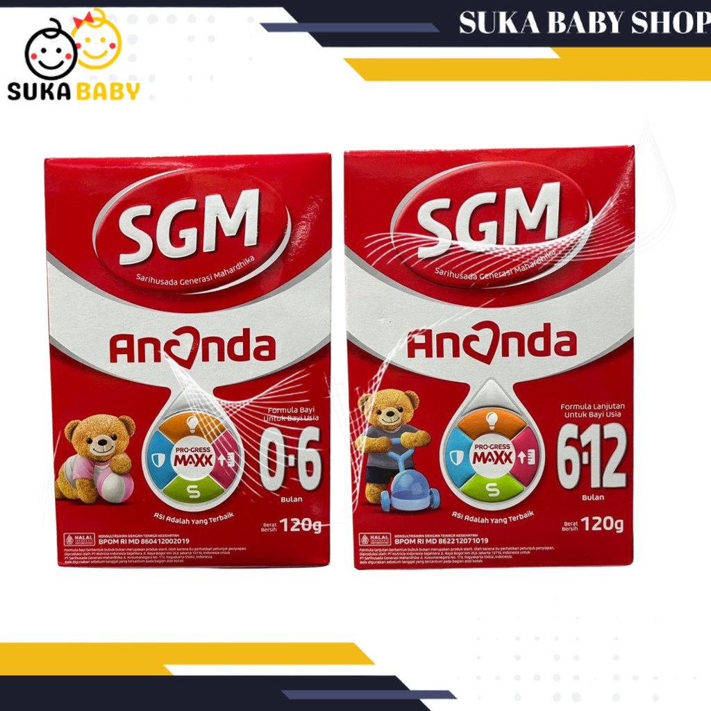 SGM Ananda Isi 5 120gr 0-6 Dan 6-12 Bulan Susu Formula Pertumbuhan Bayi Suka Baby