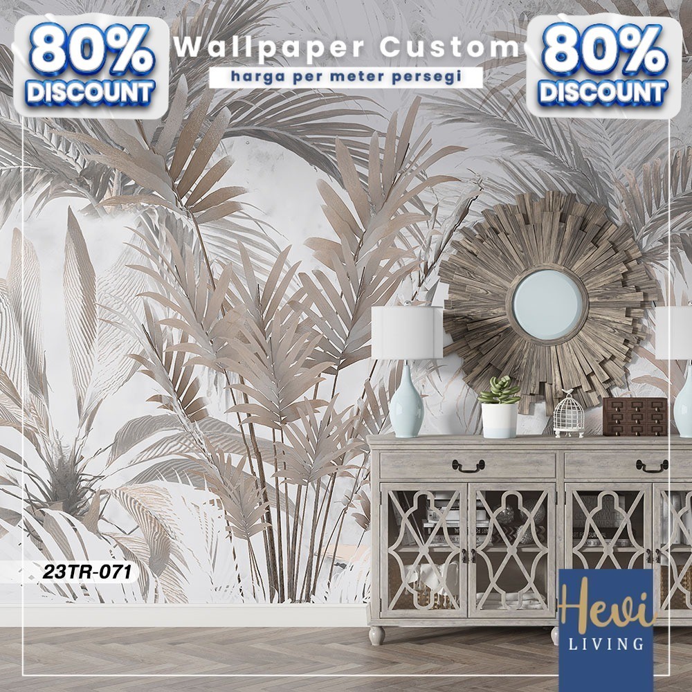 Wallpaper Custom - Wallpaper Custom Ruang Santai - Wallpaper Custom Gambar Tropical Pastel Aesthetic