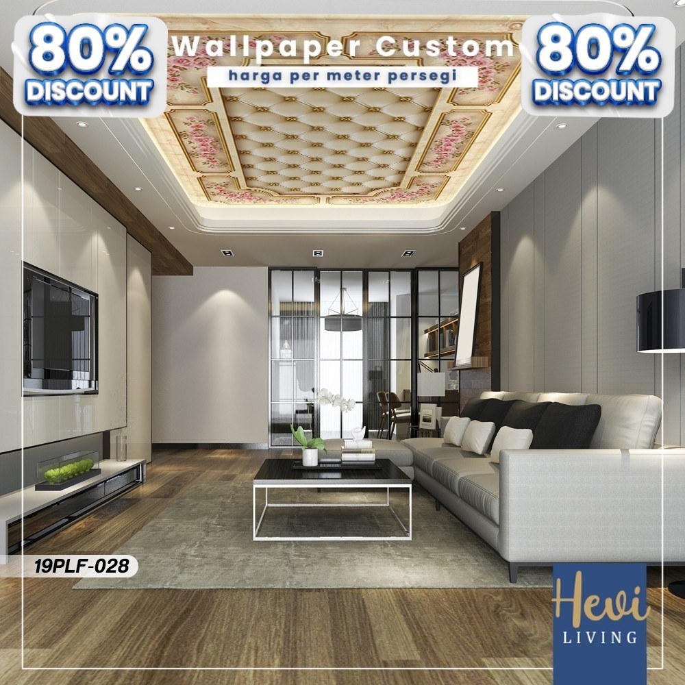 Wallpaper Custom Plafon Rumah - Motif Sky Plafon - Wall Sticker Dinding- Wallbanner - Wallpaper Per 