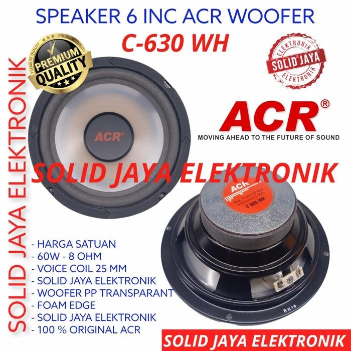 Speaker ACR 6" C-630-WH Speaker Woofer 6inc Hi Fi ACR