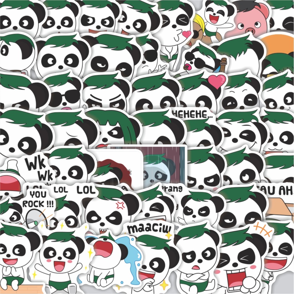

Stiker Cutting Pack Stiker Baby Pandaskee Cute Face Isi 100Pcs Series Aesthetic Lucu Keren Untuk Koper Bahan Vynil