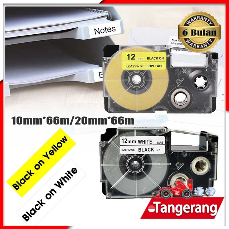 

New Label Tape Casio K-LABEL Casio 9mm/12mm Compatible XR9WE/XR12WE Casio Typewriter Printer EZ Label MakerPremium