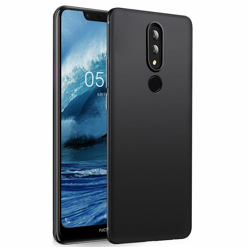 CASE NOKIA X5 NOKIA 5.1 PLUS PREMIUM MATTE SOFT BLACK SLIM FIT CASE