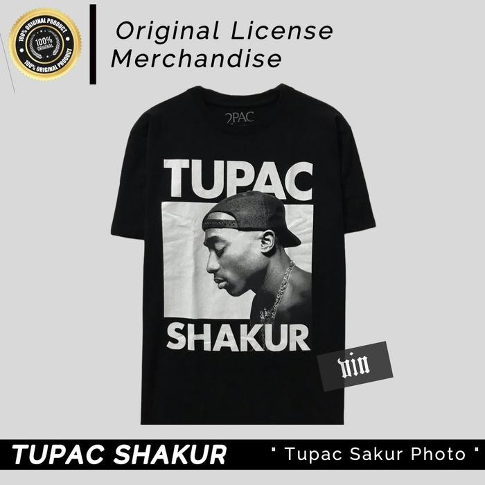 (COD) tupac shakur kaos - Photo T shirt Original Official Tag 2pac TUPAC