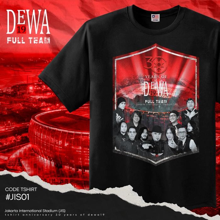 (COD) KAOS PREMIUM DEWA 19 FULL TEAM EDISI JIS JAKARTA INTERNATIONAL STADIUM - S, Hitam