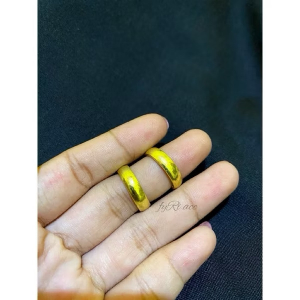 Cincin koin logam 91 - Koin asli model polos