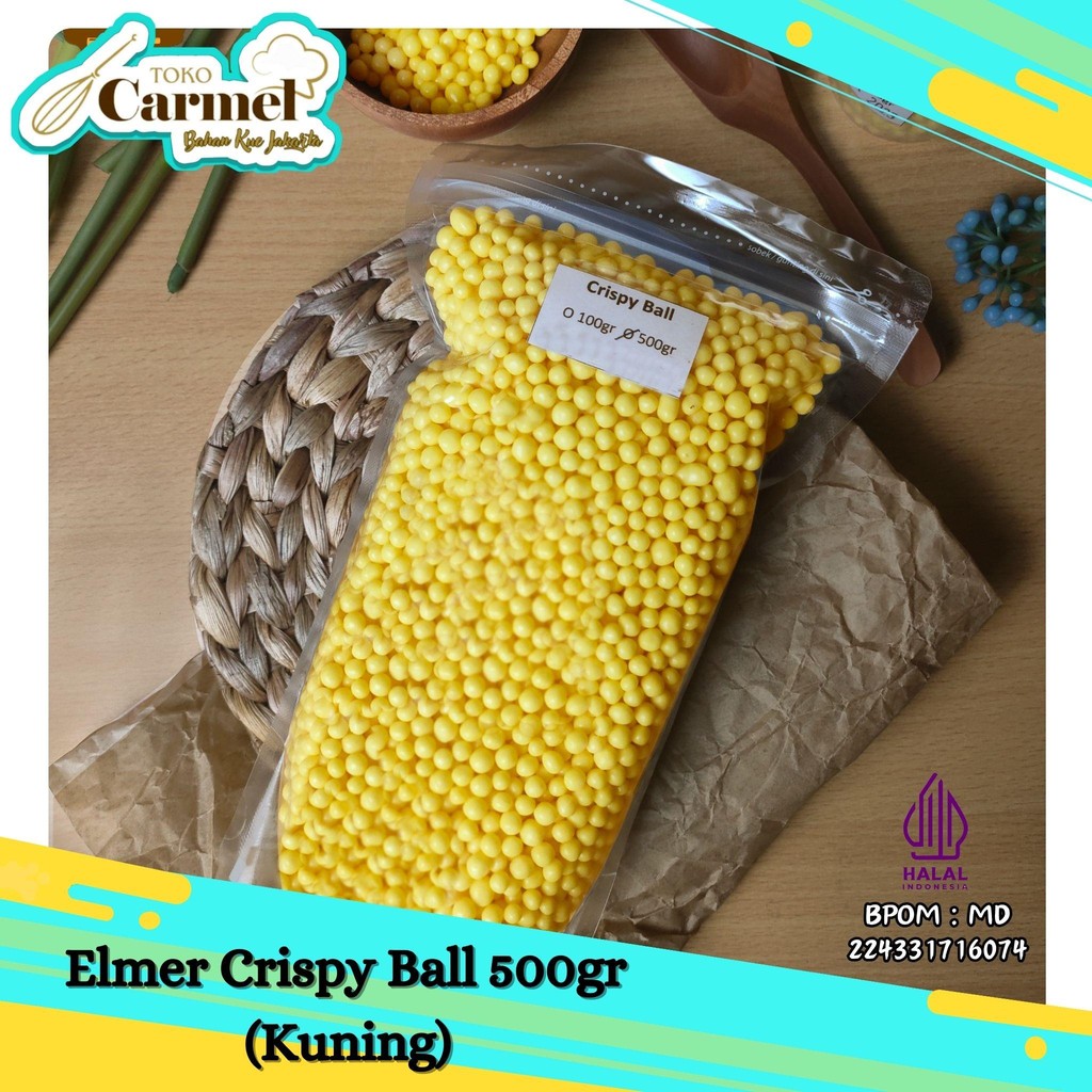 

Elmer Crispy Ball Coklat - Choco Caviar 500gr / Topping Donut