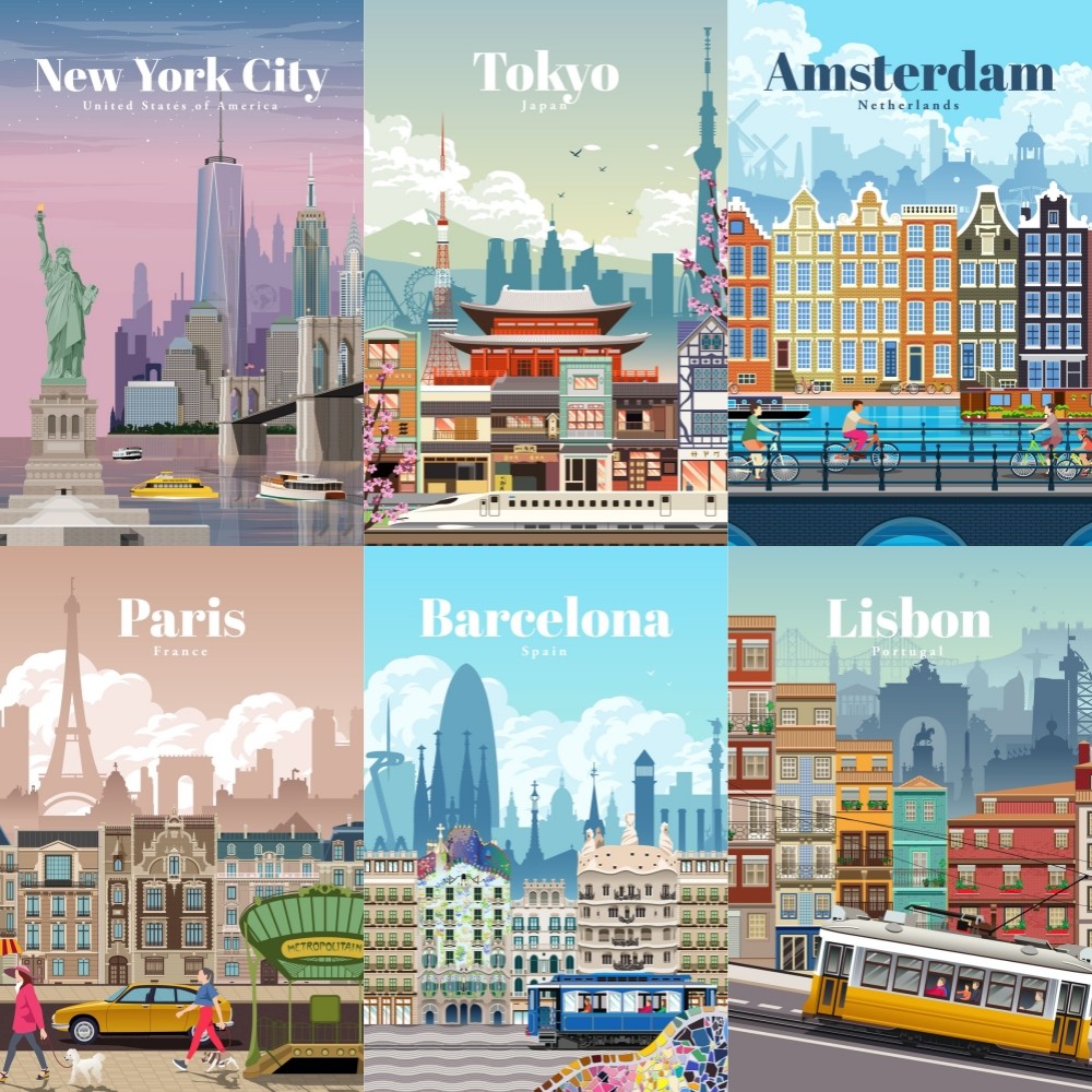 

5D Landscape Diamond Painting Personalized Cities Around The World Full Rhinestone Mosaic Embroidery Cross Stitch Kit Home Decor