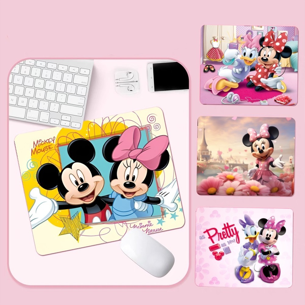 sney Minnie Mousepad Custom Skin Desktop Desk Mat Kawaii Gaming Accessories Students Writing Pad Pad