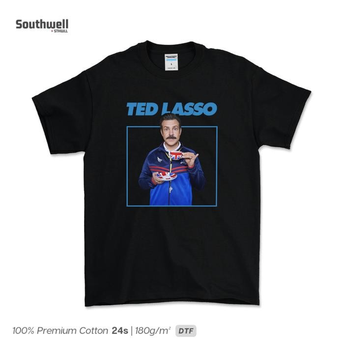 (COD) (T-shirt) Kaos Ted Lasso Movie Shirt - Hitam, S