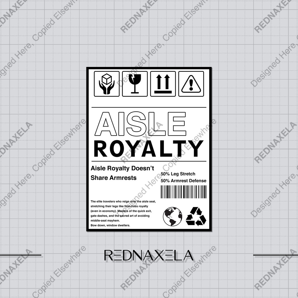 

Stiker Vinyl Aisle Royalty Waterproof Outdoor Travel Sticker