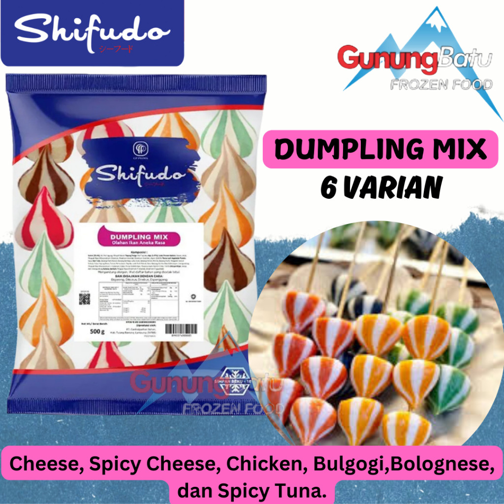 

SHIFUDO DUMPLING MIX/ DUMPLING IKAN MIX 6 VARIAN RASA 500GR