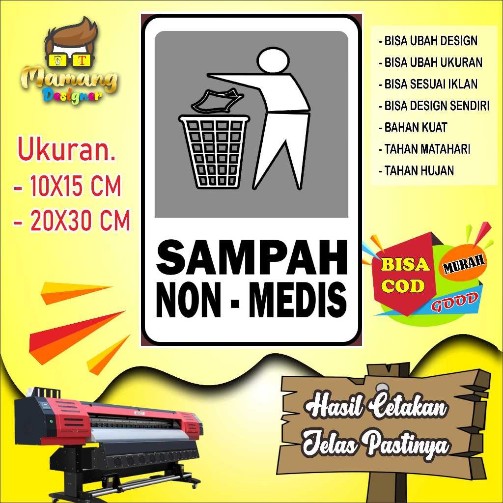 

Backdrop Cetak Stiker Keren Tempat Sampah Non Medis Putih