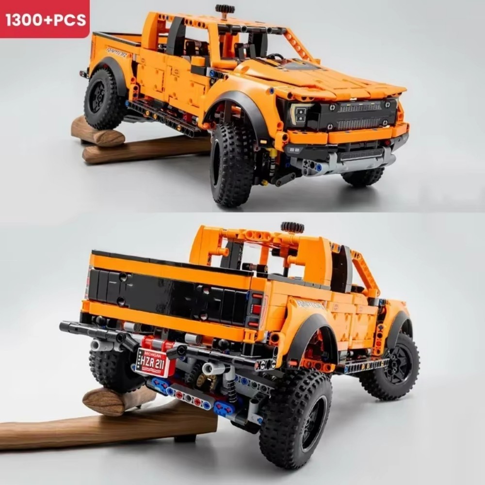 1300+PCS educational building block pickup car racing MOC craft building block model car building bl