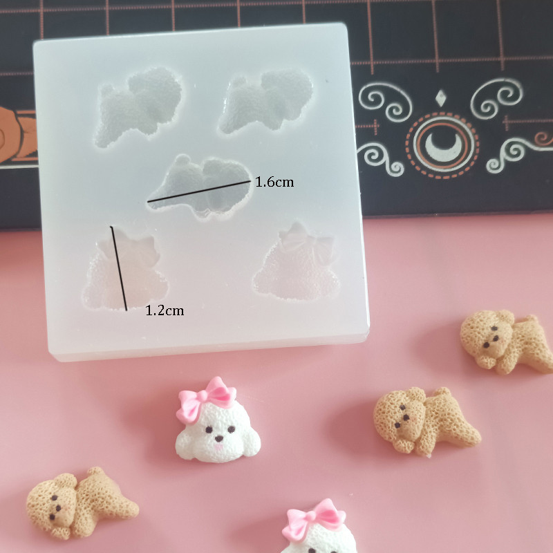 

Mini Cute Puppy Dog Silicone Silicone Mold Polymer Ceramic Clay Doll Bisucuit Dessert DIY molds Nail Polish artiest DIY Molds