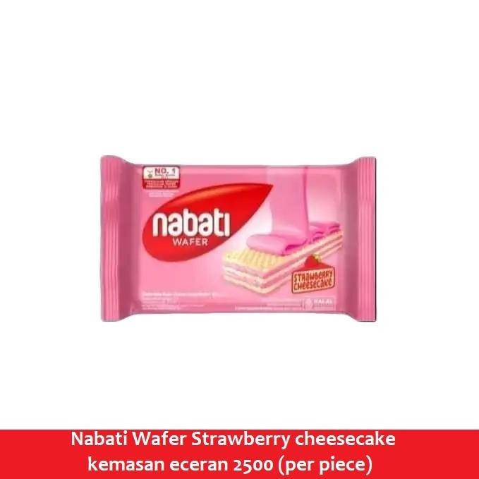 

Nabati Wafer strawberry cheese cake 37 gram ecer 2500 | per piece