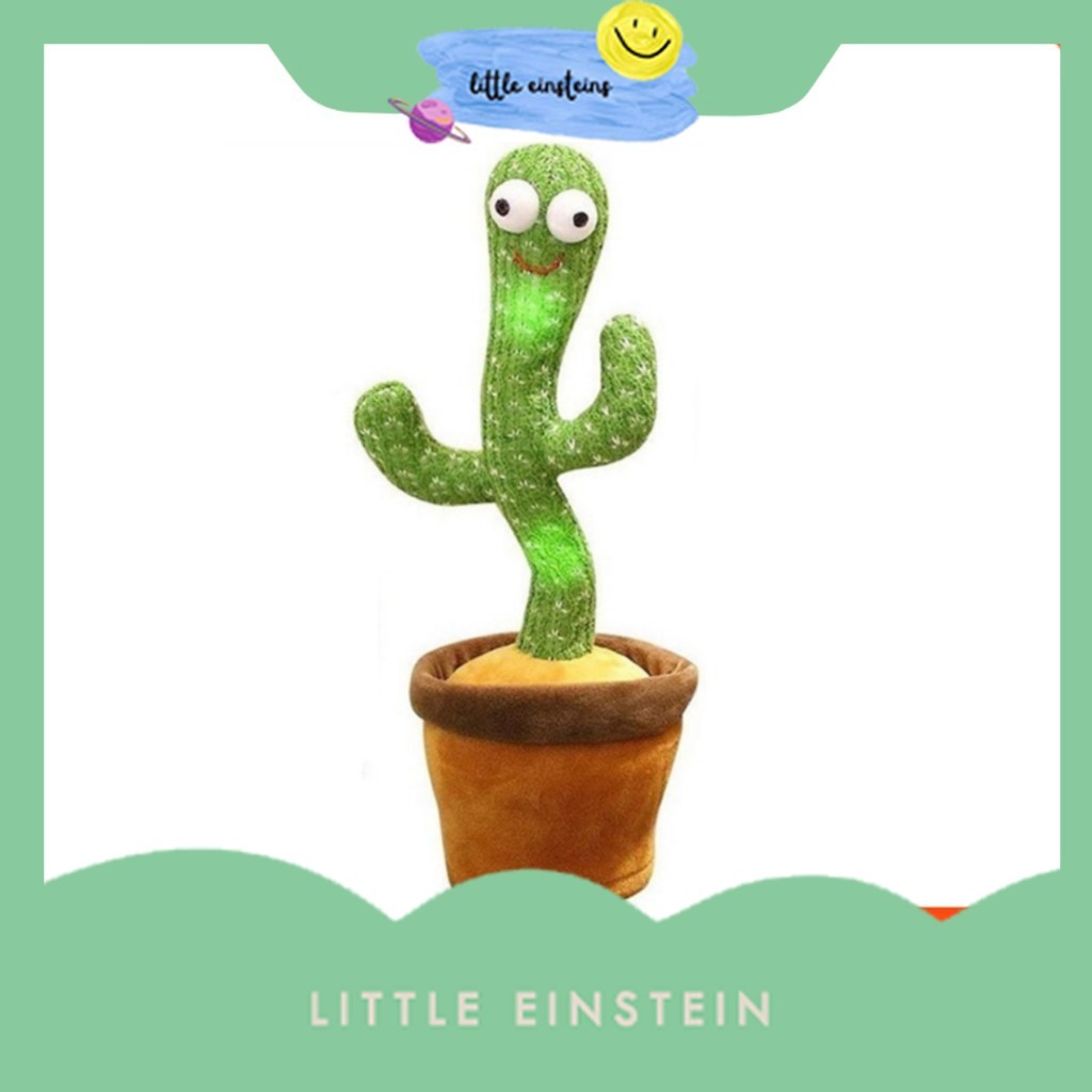 Little Einstein Mainan Anak KAKTUS HIJAU KAKTUS DANCING Kaktus Joget kaktus Goyang Bicara Cactus Bon