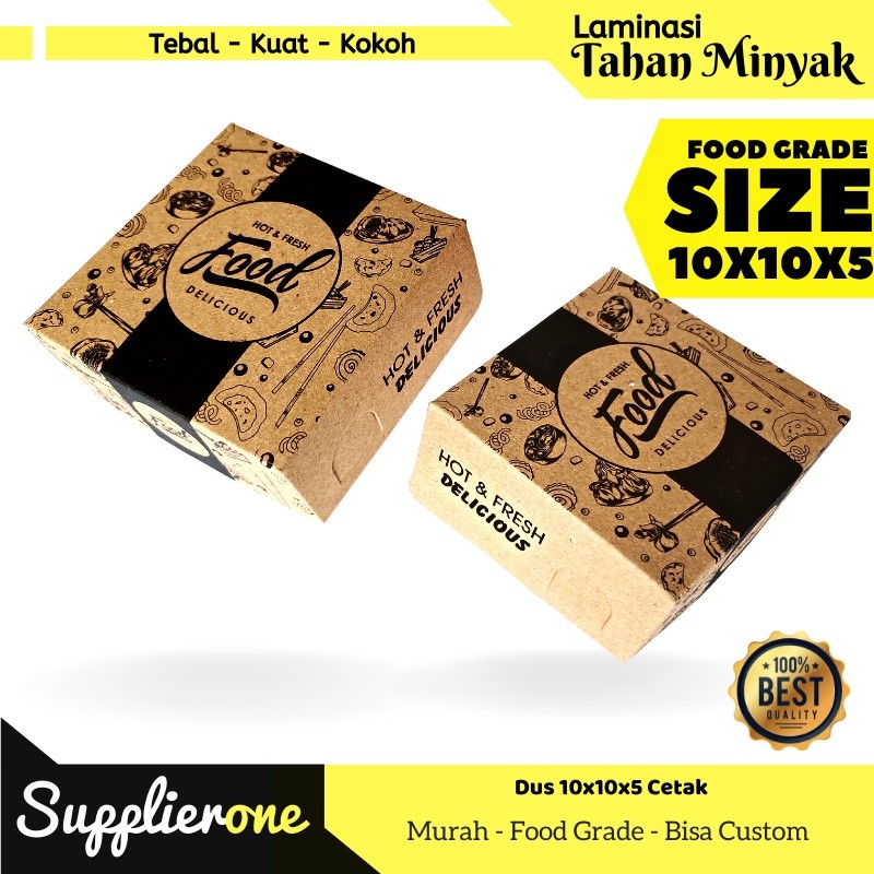 

Lunch Box XS / Dus Box 10x10x5 Cetak / Box Takoyaki / Dus Dimsum / Dus Somay / Kemasan Makanan