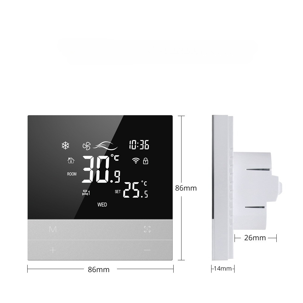 AVATTO Tuya WiFi Smart Central Air Conditioning Thermostat Switch Heating Cool 3 Speed Fan Coil Unit