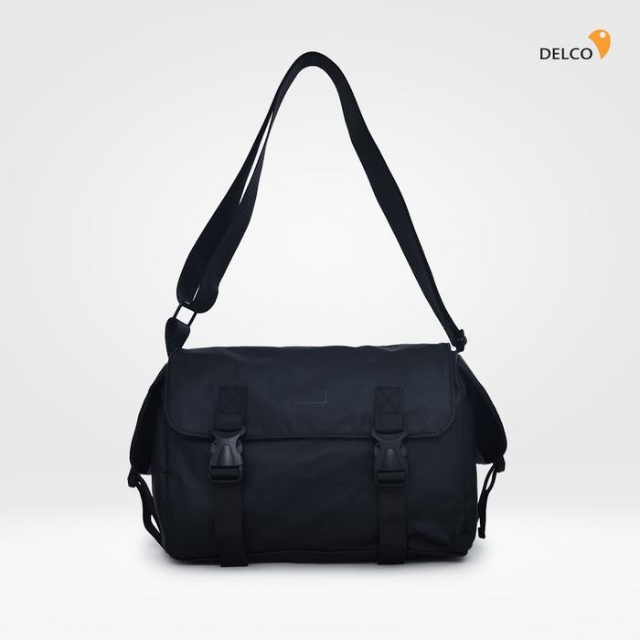 ORIGINAL Tas Pria Delco by Elizabeth Sling Bag 0716-0815 - Black