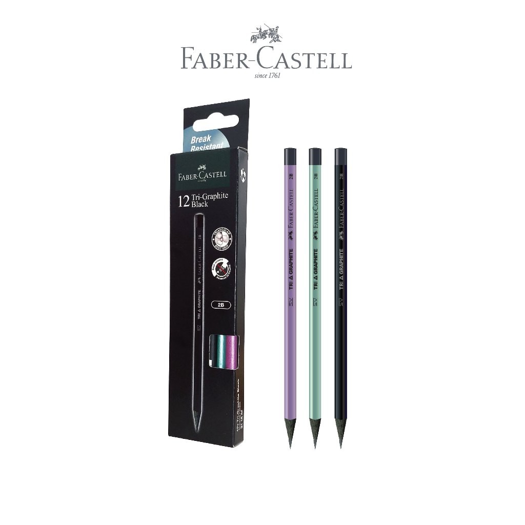 

Faber-Castell Pensil Tri Graphite Metallic – 1 Box Isi 12 Pensil Segitiga Warna Metalik (Ungu, Hijau, Hitam)
