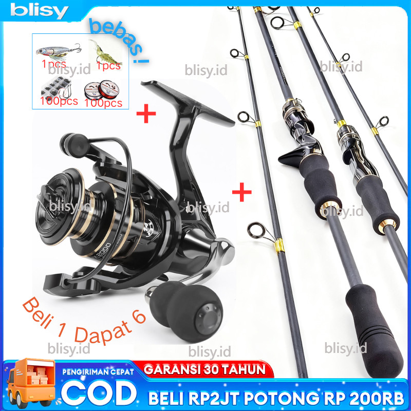 TERLARIS [COD] BLISY Daiwa Set Pancing 1.65M/1.8m/2.1m/2.4M Joran Pancing 1000-4000 Reel Pancing