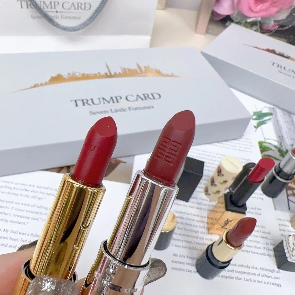 【Butik】 Seven Little Fortunes Dior Lipstick/Gucci Matte Lipstik/Mac Lip Gloss/Lipstick Set Limited G