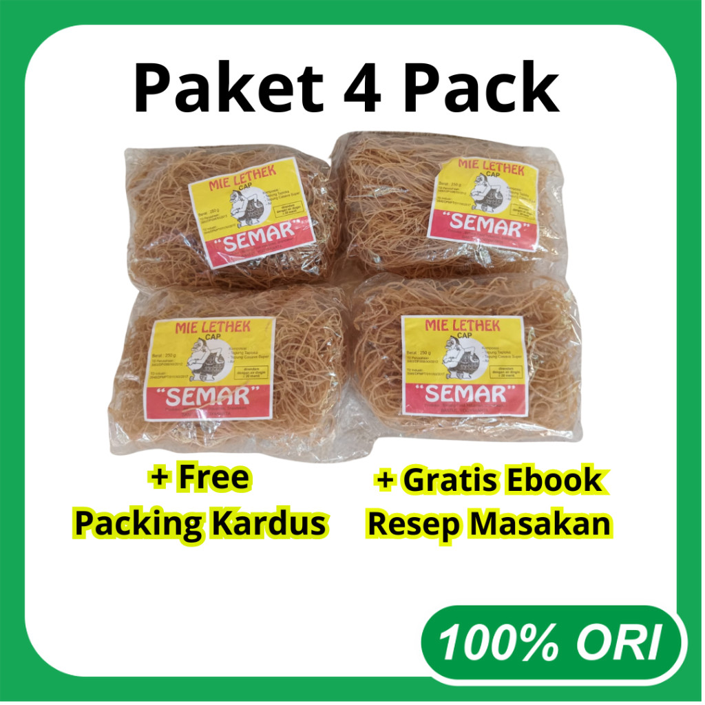 Mie Lethek Jogja Khas Bantul Cap Semar Gluten Free paket 4 pcs