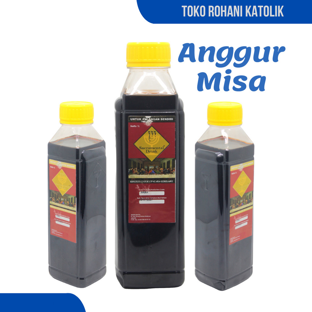 ANGGUR PERJAMUAN 1 LITER (ROSGUNG) / ANGGUR PERJAMUAN KUDUS / ANGGUR KHUSUS PERJAMUAN
