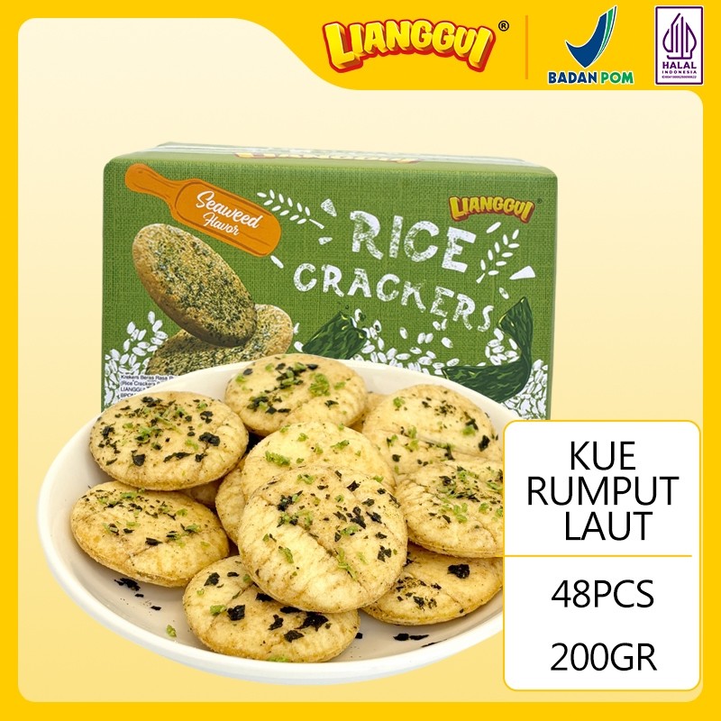 

LIANGGUI Nori Rice Crackers Cemilan Renyah Rasa Rumput Laut Snack Viral Cocok untuk Kantor Keluarga