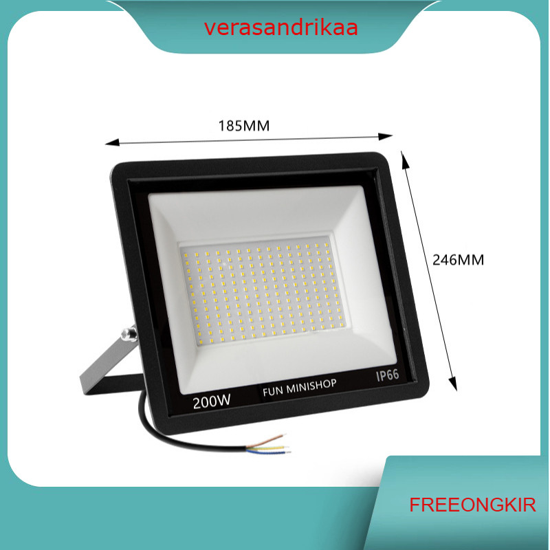 FUN MINISHOP LAMPU SOROT 200W FLOODLIGHT 200W LAMPU TEMBAK 200W WATERPROOF IP66