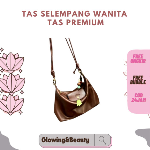 TAS SELEMPANG / TAS PREMIUM READY WARNA COKLAT TUA