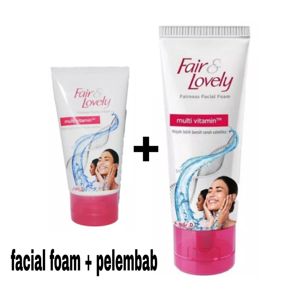 [MMS] Paket 2 In 1 Fair & Lovely / Paket Glow & Lovely 1 Set 2in1 - Facial Foam Fair & Lovely + Pele