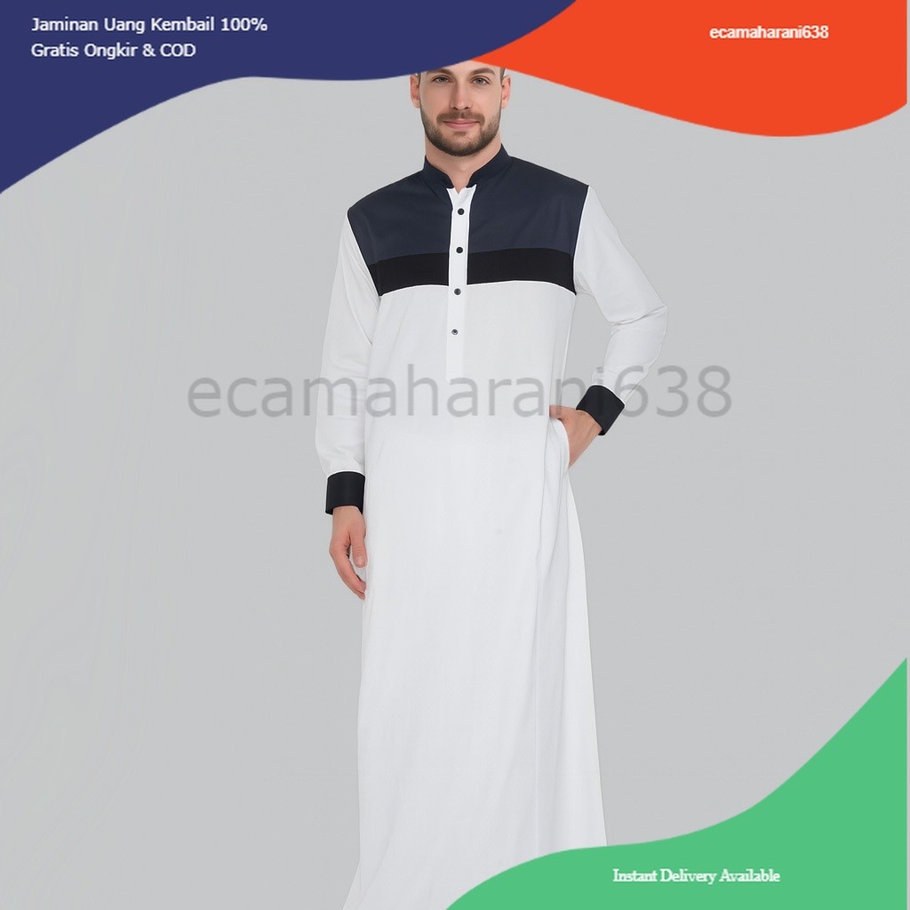 Jubah Pria Toyobo Thobe Jubah Gamis Pria MUslim Az-Zaman Baju Muslim Pria Jubah Pria Thobe Toyobo Pr
