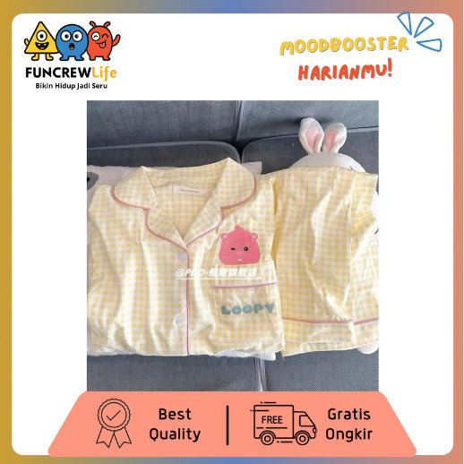 [FUNCRELife] Baju Tidur Set Piyama Wanita Karakter Shinchan Sanrio Toy Story Baju Tidur Kartun Lucu 