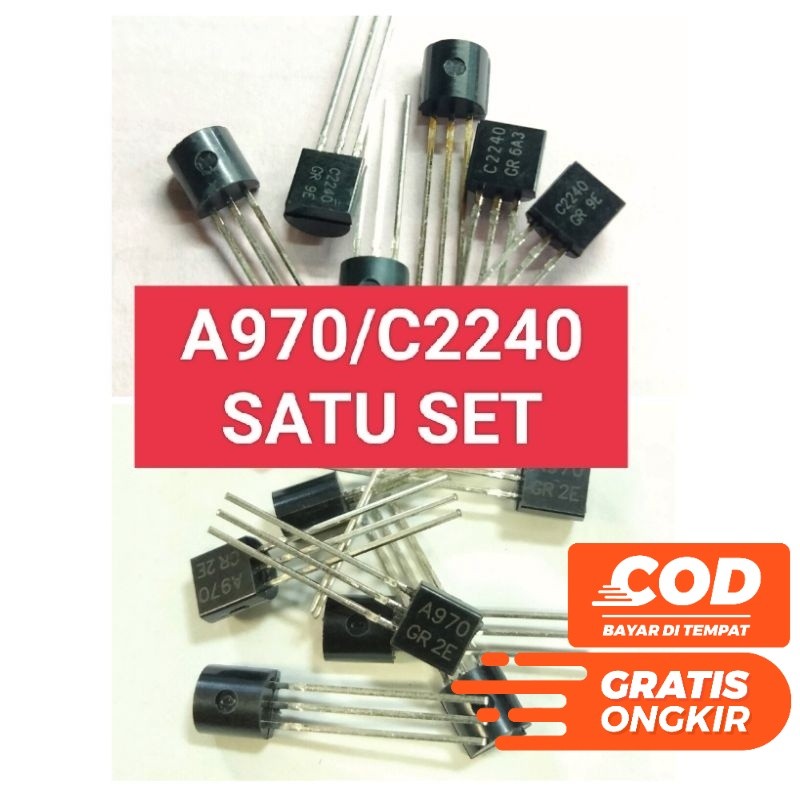 10 SET IC / TRANSISTOR A970 C2240 / A 970 C 2240