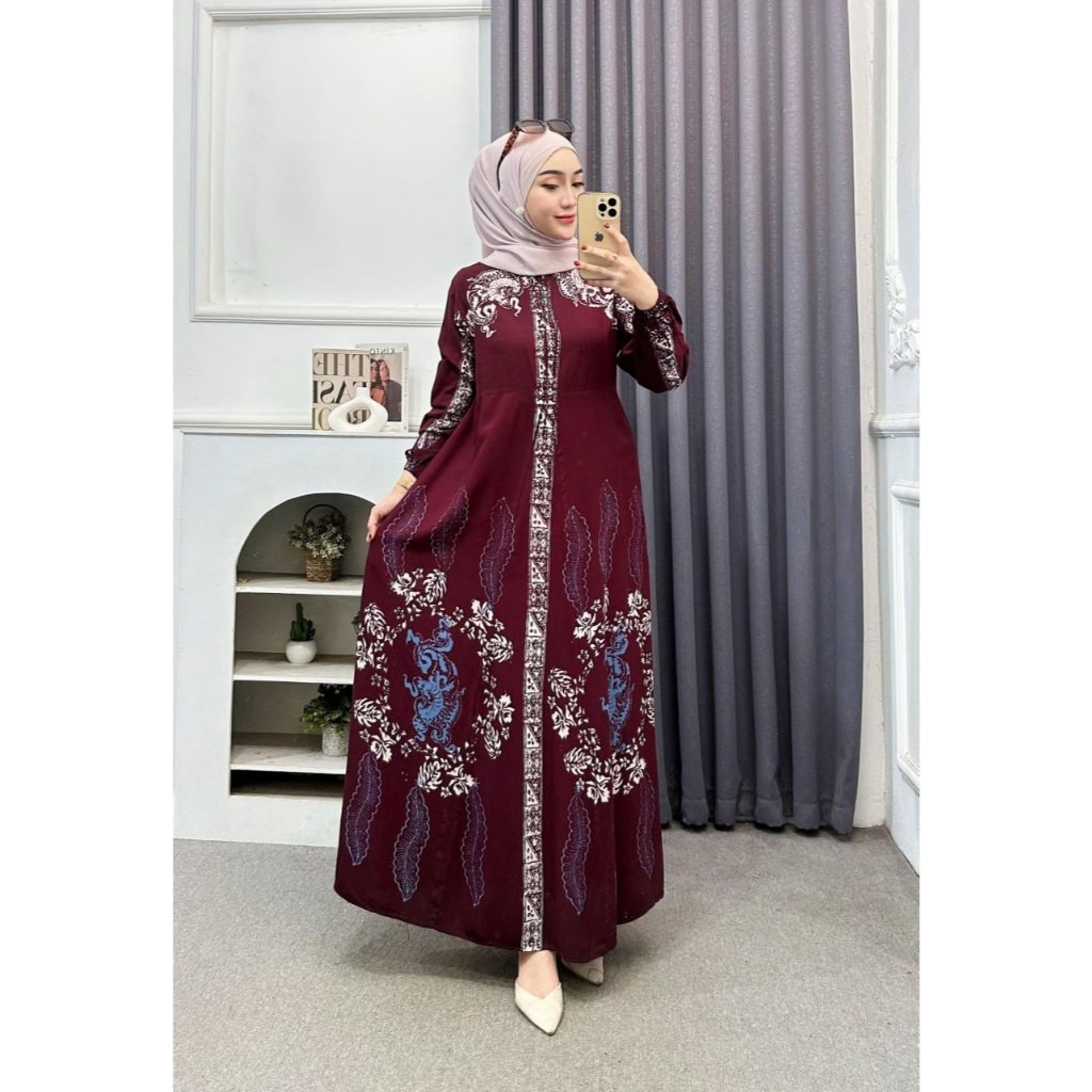 GAMIS TWILL RAYON  ORI 100% JUMBO BUSUI BUMIL PEKALONGAN SIZE  S M L XL XXL