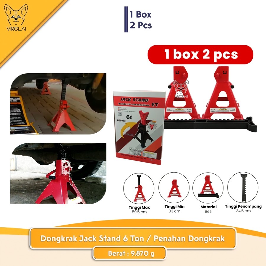 [JACK STAND] Dongkrak Jack Stand 6 Ton / Penahan Dongkrak
