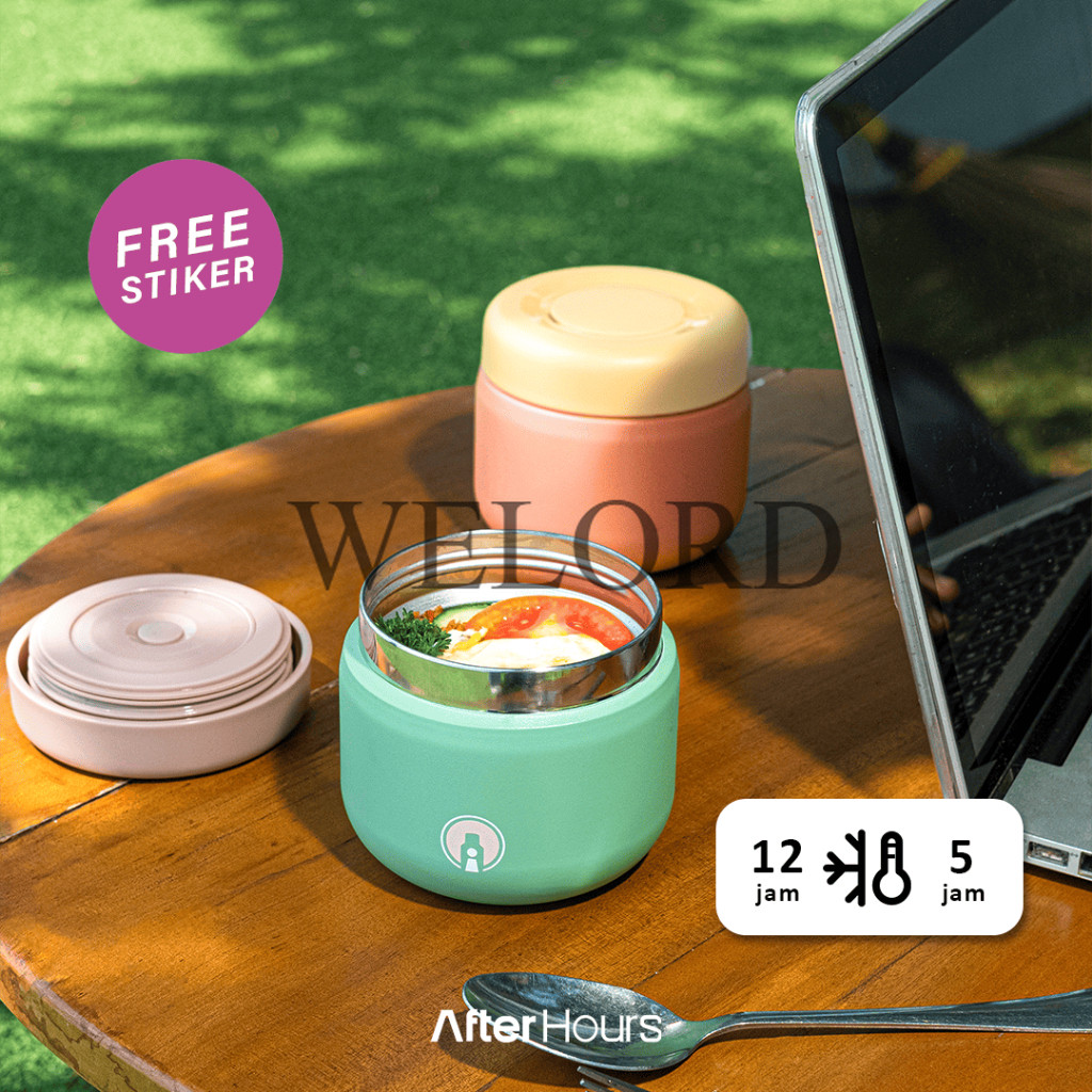 Promo AFTER HOURS Porri - Lunch Box Termos Tempat Makanan Sup Kuah 300ml Anti Bocor Tahan Dingin 12 