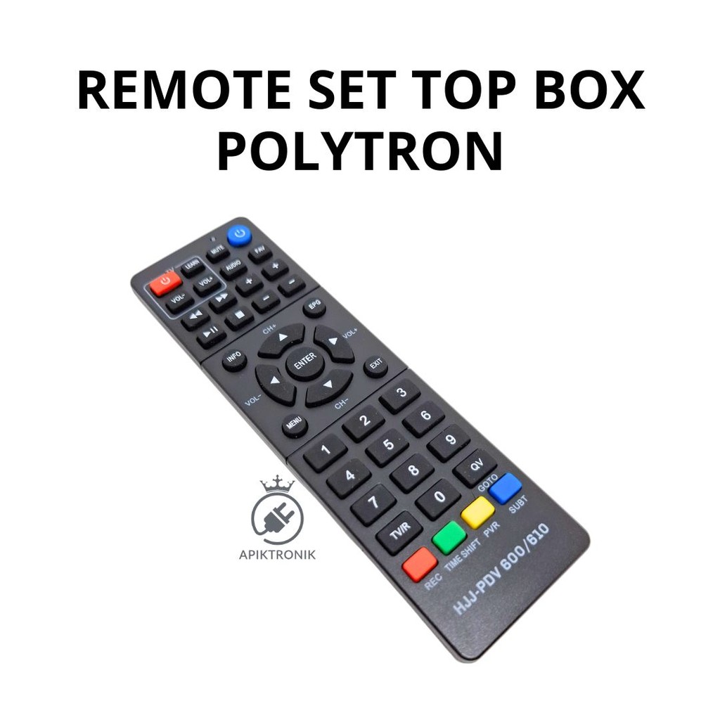 Remote Set Top Box Polytron PDV 600/610 – Original Siap Pakai