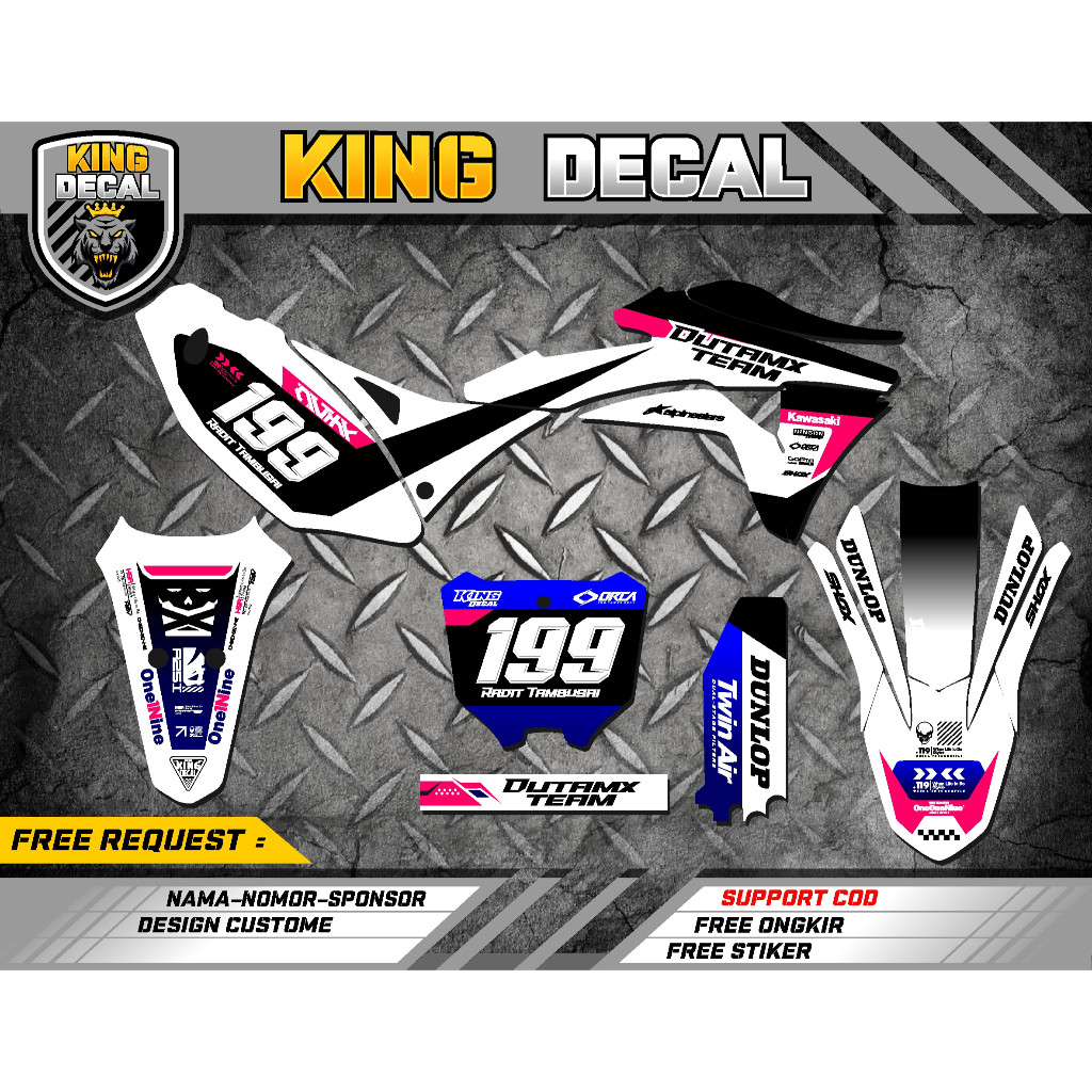 DEKAL / DECAL    KLX GORDON FULL BODY /  GORDON /  STIKER VARIASI KLX GORDON /  KLX STRIPING GORDON 