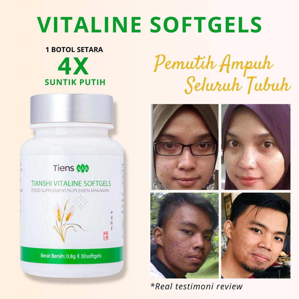 VITALINE SOFTGEL ORI - PEMUTIH BADAN TIENS PENCERAH KULIT ALAMI