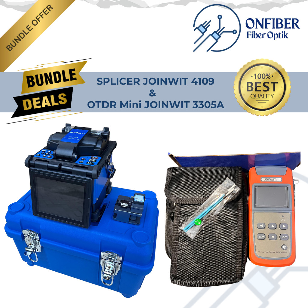 Splicer Joinwit 4109 + OTDR Mini JW3305A | Paket Bundle Splicing & Test Fiber Optik Lengkap