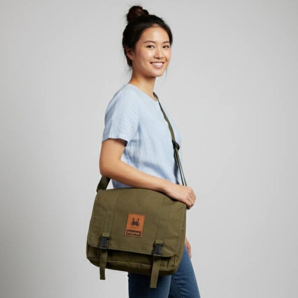 Tas Selempang Miqdi Bag Pria Wanita Canvas Kanvas | Tas Sekolah |  Tas Slempang Kuliah