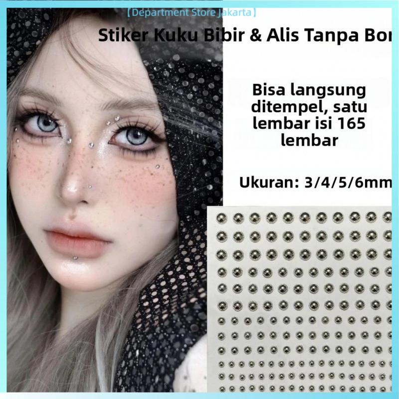 165 Per Lembar Stiker Riasan Mata Berperekat, Stiker Mata Berlian, Aksesori Wajah Gaya Eropa Dan Ame