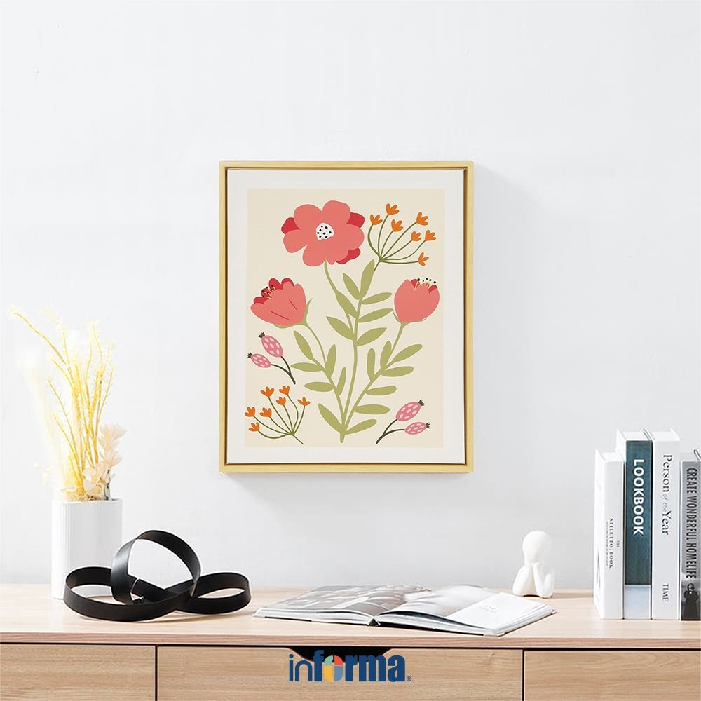 Informa 40X50 cm Hiasan Dinding Kanvas Print Flower Hl46 - Mix Canvas Wall Art Lukisan Kanvas Wall D